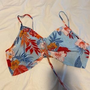 Tropical print crop top